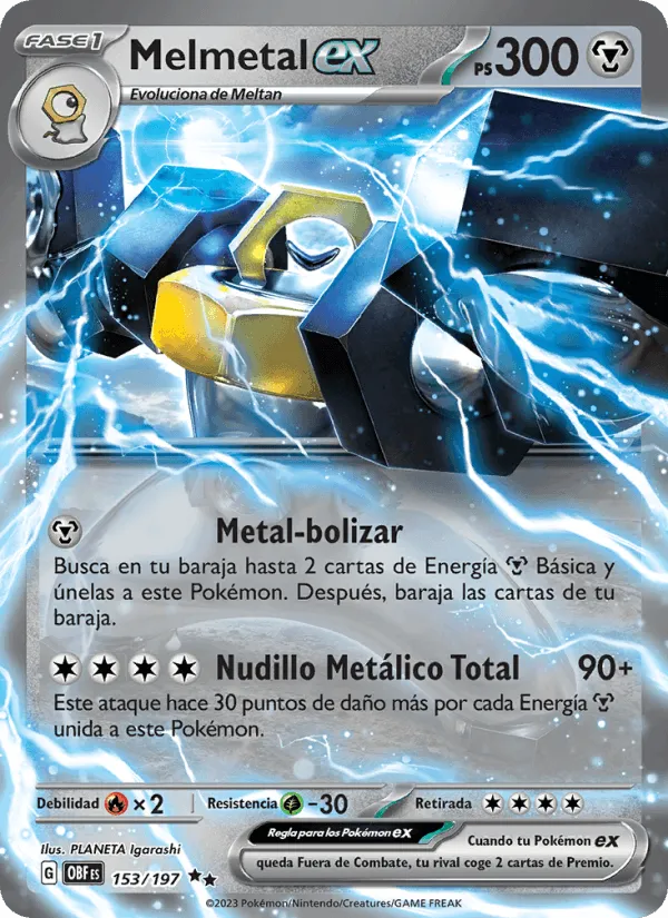 Melmetal ex · Llamas Obsidianas 153/197