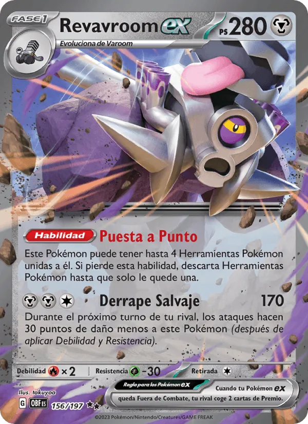 Revavroom ex · Llamas Obsidianas 156/197