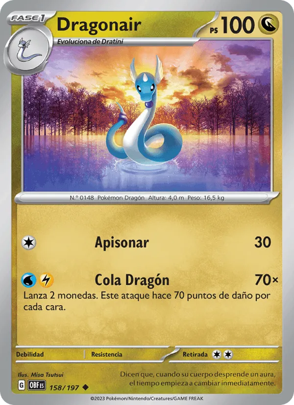 Dragonair · Llamas Obsidianas 158/197