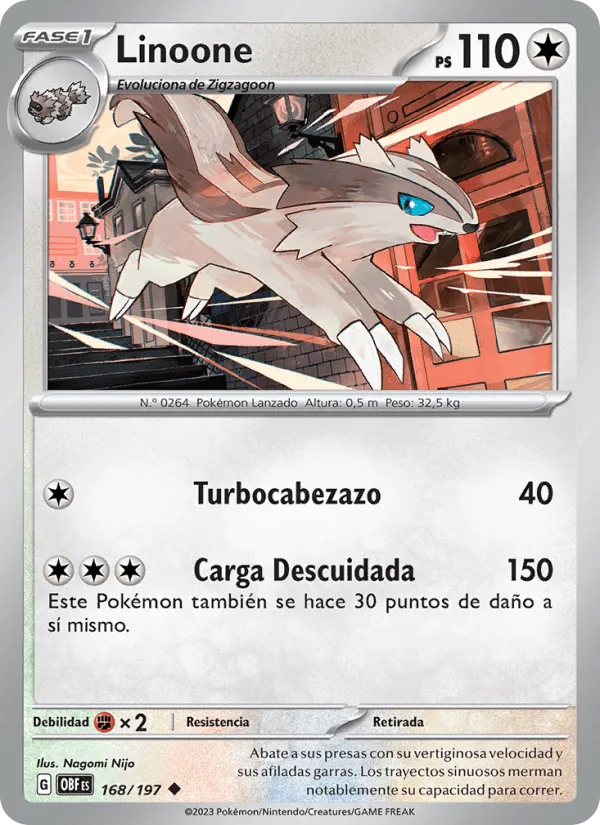 Linoone · Llamas Obsidianas 168/197