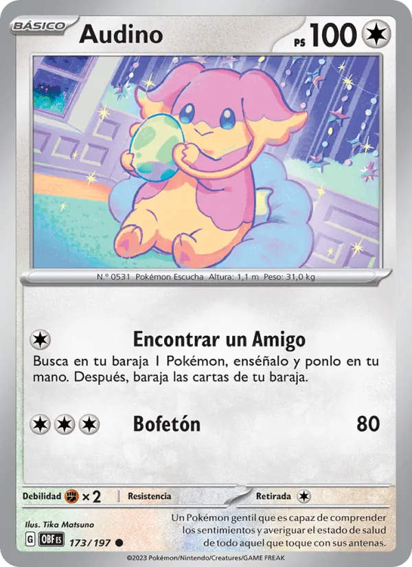 Audino · Llamas Obsidianas 173/197