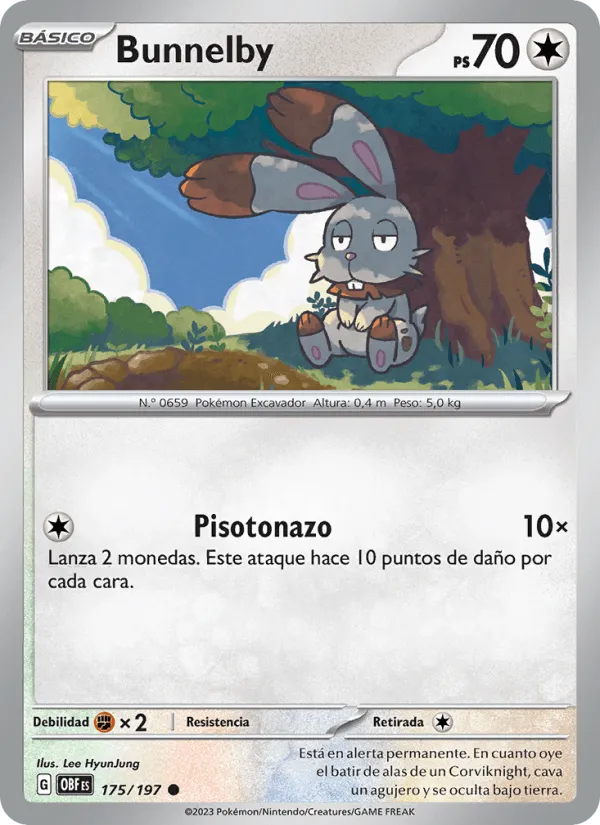 Bunnelby · Llamas Obsidianas 175/197