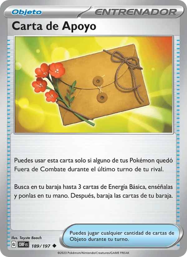 Carta de Apoyo · Llamas Obsidianas 189/197