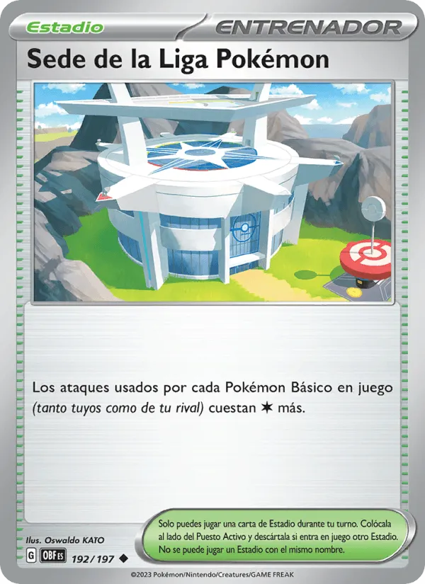 Sede de la Liga Pokémon · Llamas Obsidianas 192/197