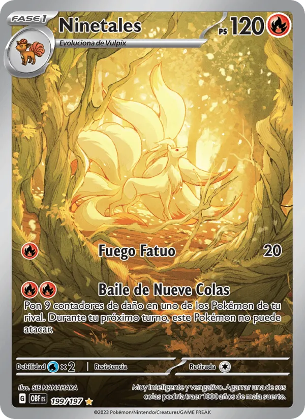 Ninetales · Llamas Obsidianas 199/197