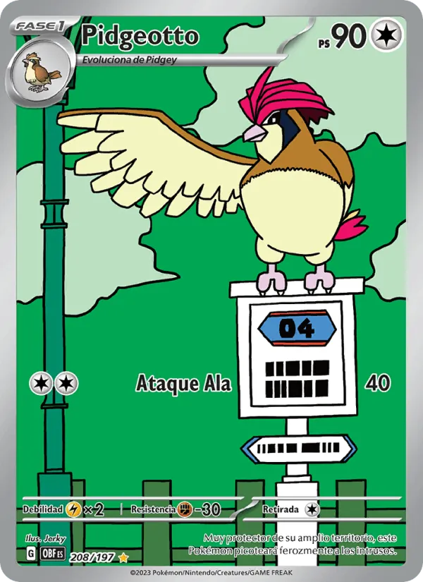 Pidgeotto · Llamas Obsidianas 208/197