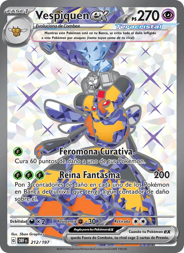 Vespiquen ex · Llamas Obsidianas 212/197