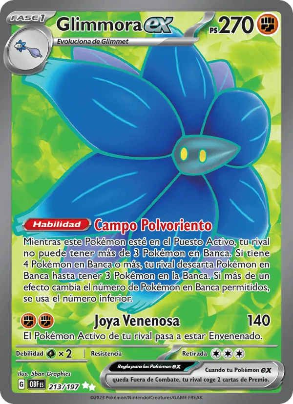 Glimmora ex · Llamas Obsidianas 213/197