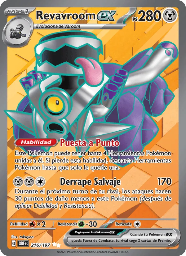Revavroom ex · Llamas Obsidianas 216/197