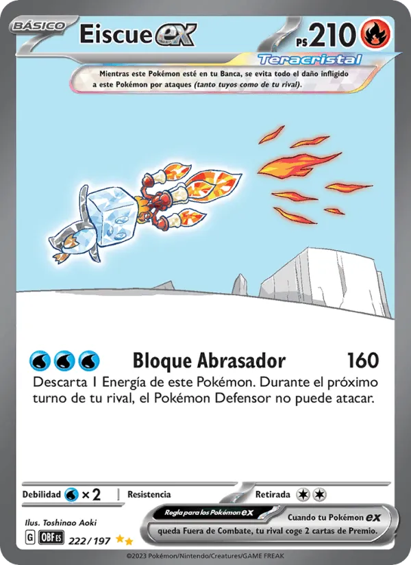 Eiscue ex · Llamas Obsidianas 222/197