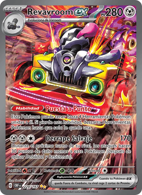 Revavroom ex · Llamas Obsidianas 224/197