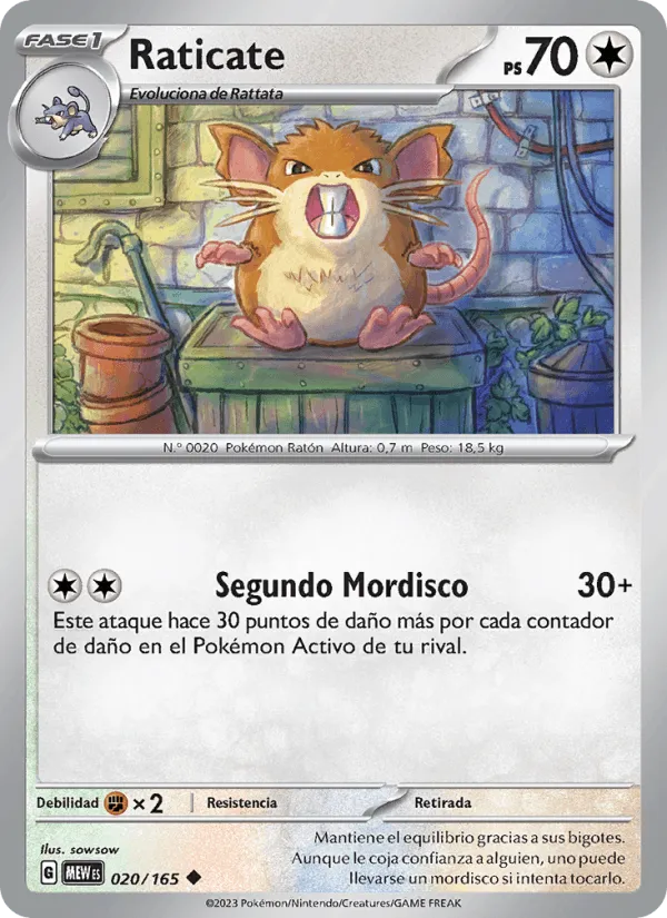 Raticate · 151 020/165