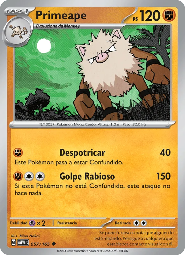 Primeape · 151 057/165