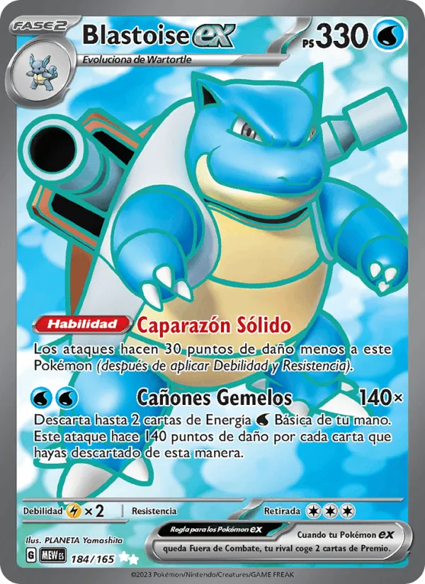 Blastoise ex · 151 184/165