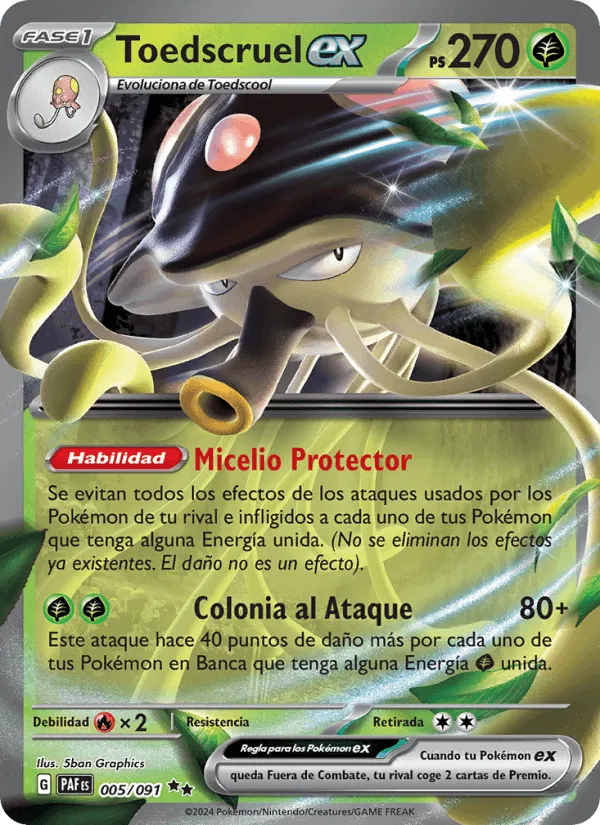 Toedscruel ex · Destinos de Paldea 005/91