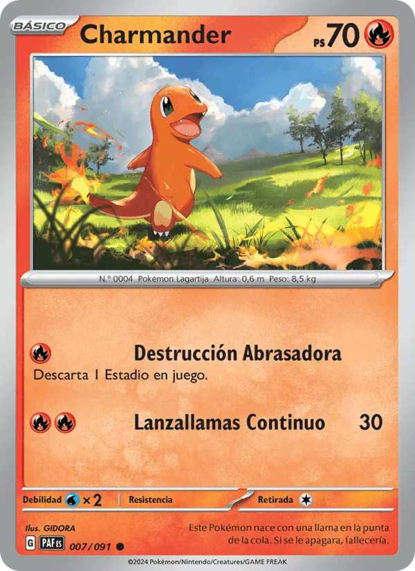 Charmander · Destinos de Paldea 007/91