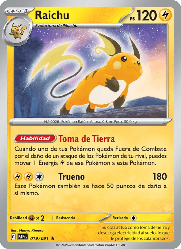 Raichu · Destinos de Paldea 019/91