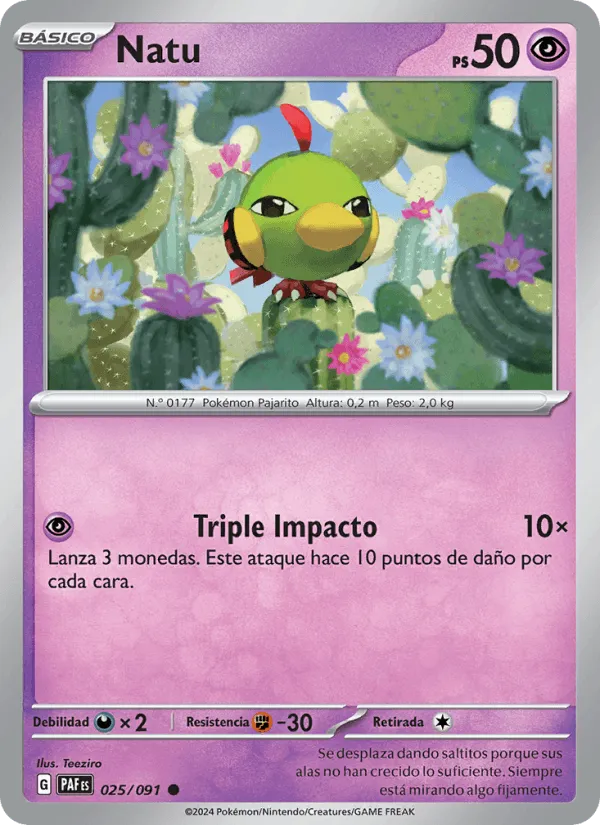 Natu · Destinos de Paldea 025/91