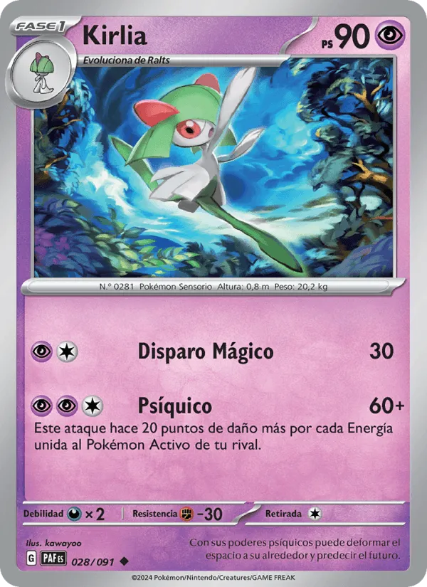 Kirlia · Destinos de Paldea 028/91