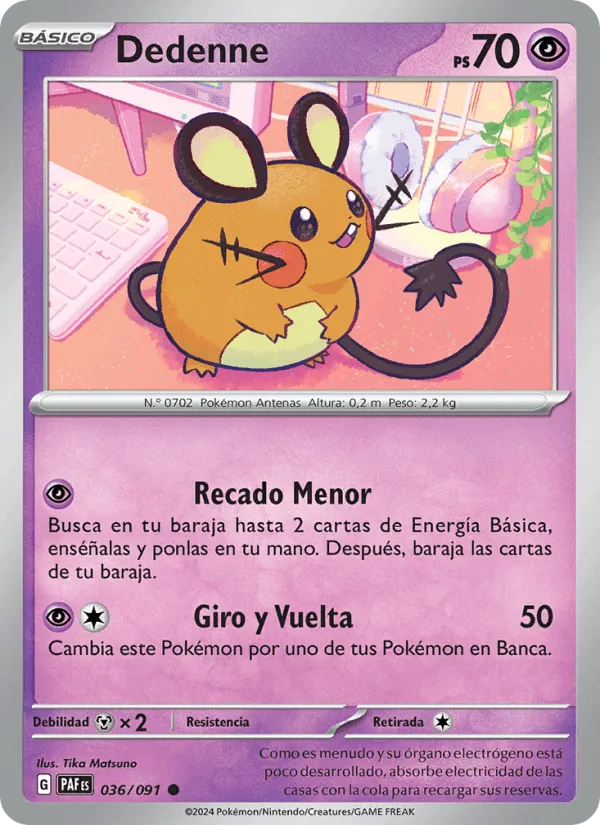Dedenne · Destinos de Paldea 036/91