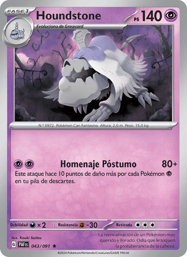 Houndstone · Destinos de Paldea 043/91