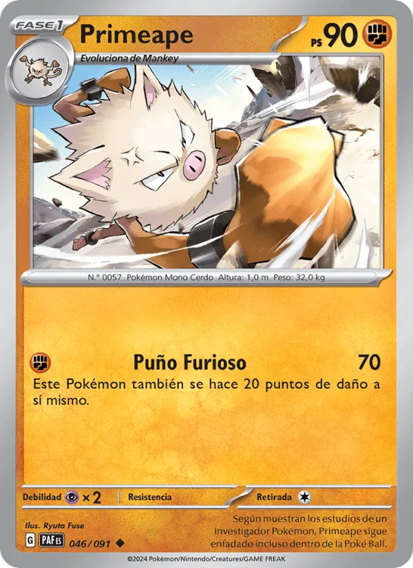 Primeape · Destinos de Paldea 046/91