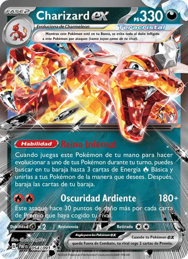 Charizard ex · Destinos de Paldea 054/91