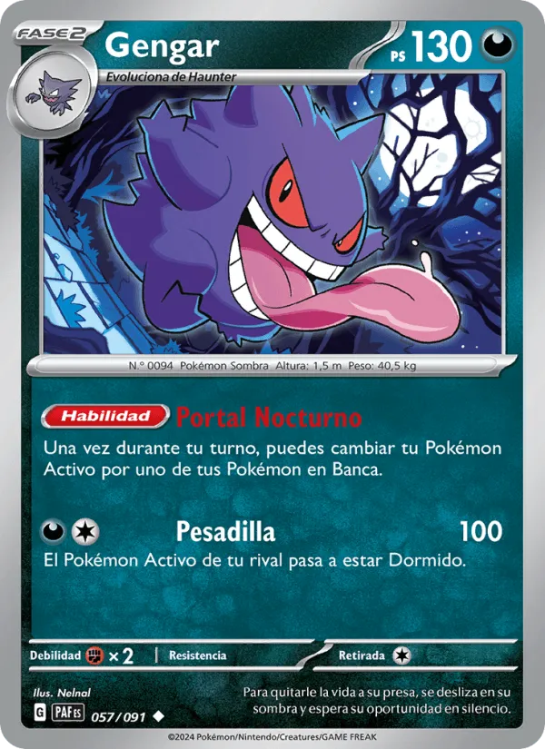 Gengar · Destinos de Paldea 057/91