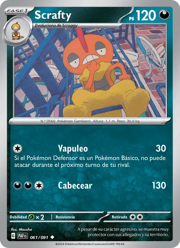 Scrafty · Destinos de Paldea 061/91
