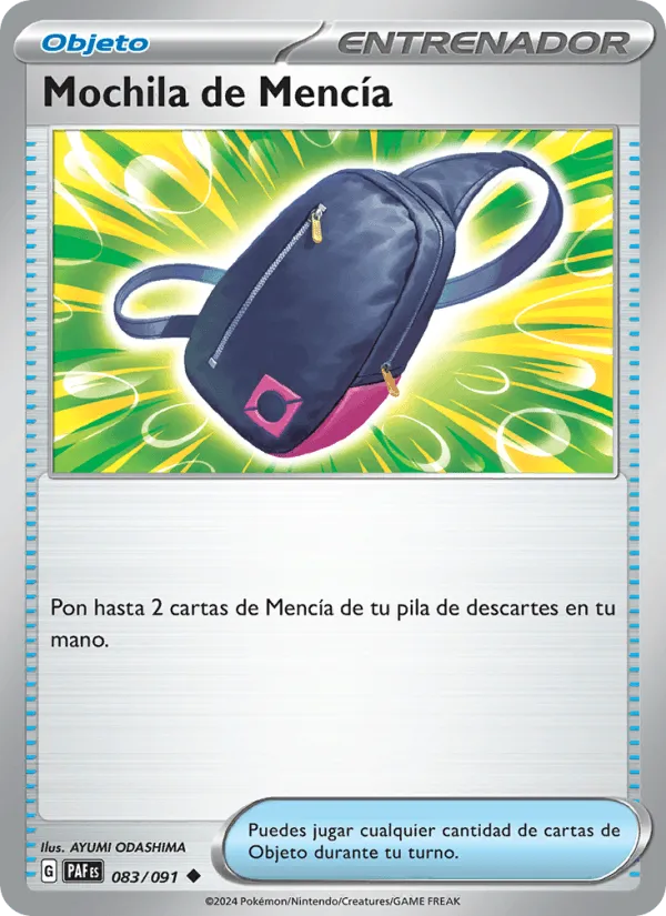 Mochila de Mencía · Destinos de Paldea 083/91