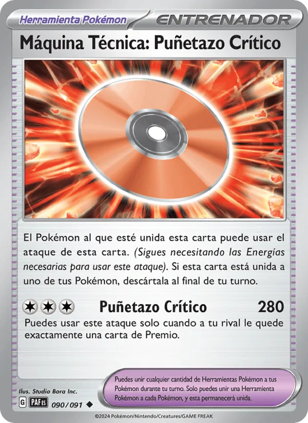 Máquina Técnica: Puñetazo Crítico · Destinos de Paldea 090/91