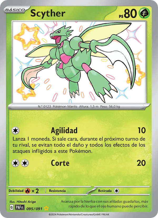 Scyther · Destinos de Paldea 095/91
