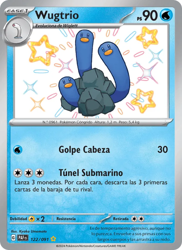 Wugtrio · Destinos de Paldea 122/91
