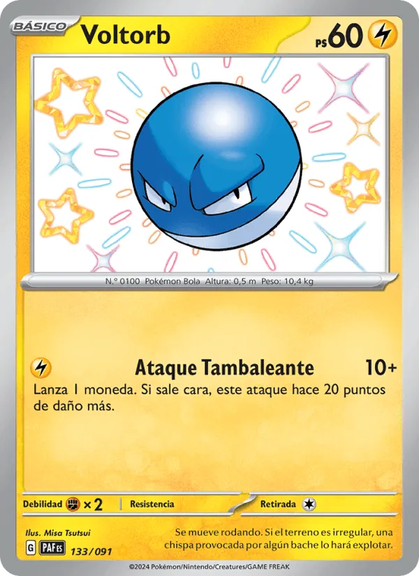 Voltorb · Destinos de Paldea 133/91