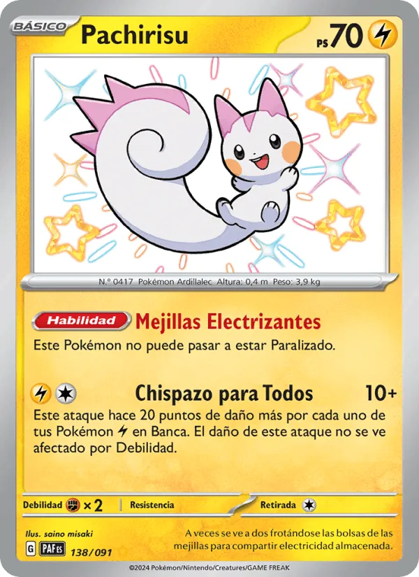 Pachirisu · Destinos de Paldea 138/91