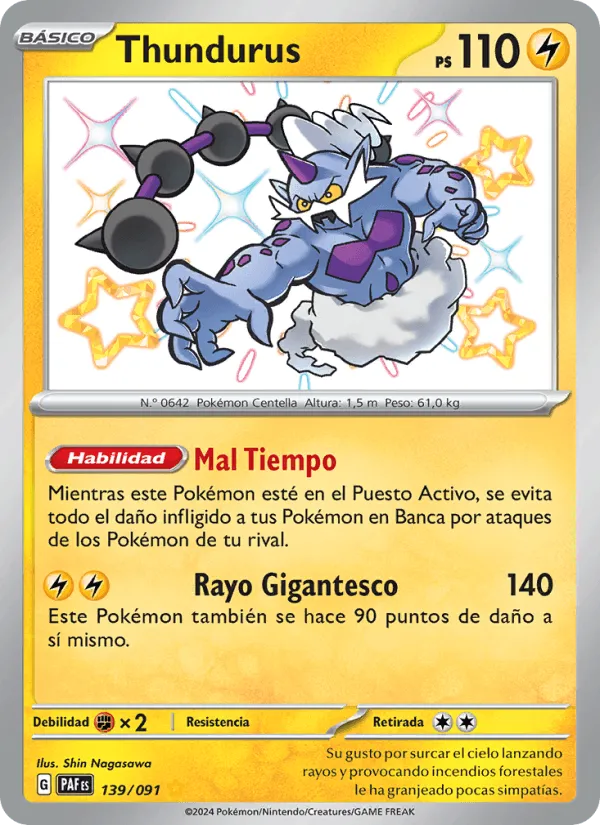 Thundurus · Destinos de Paldea 139/91