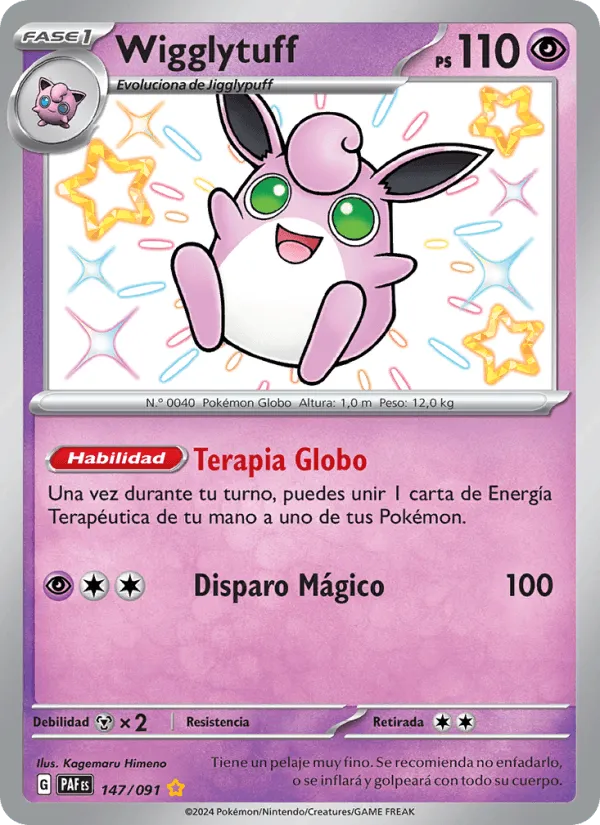 Wigglytuff · Destinos de Paldea 147/91