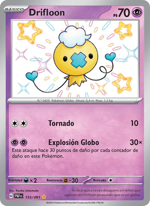 Drifloon · Destinos de Paldea 155/91