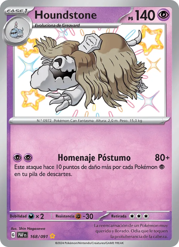Houndstone · Destinos de Paldea 168/91