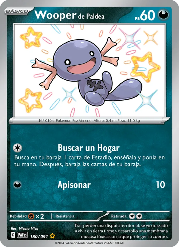 Wooper de Paldea · Destinos de Paldea 180/91