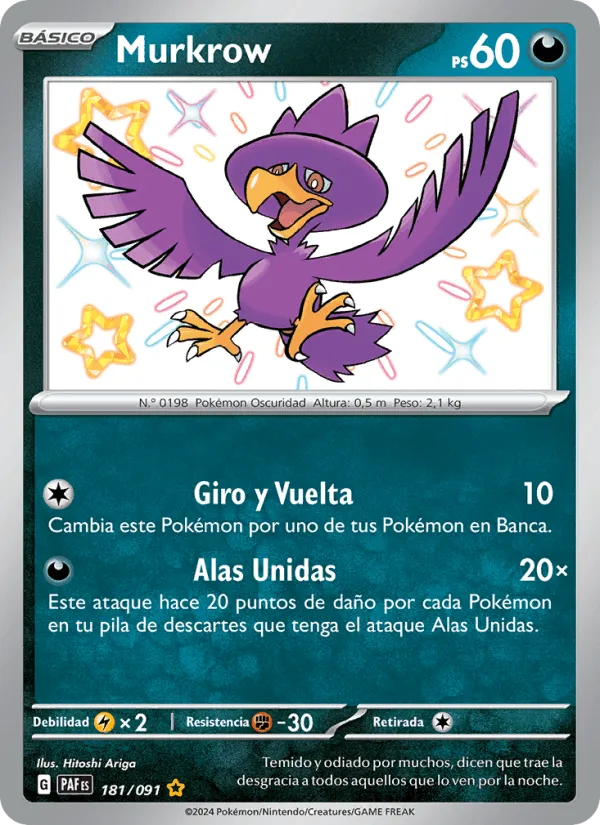 Murkrow · Destinos de Paldea 181/91