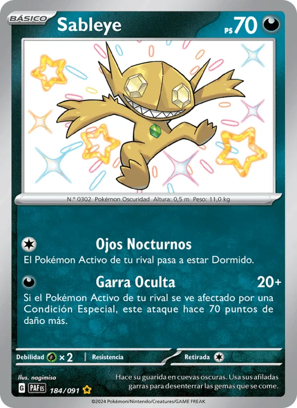 Sableye · Destinos de Paldea 184/91