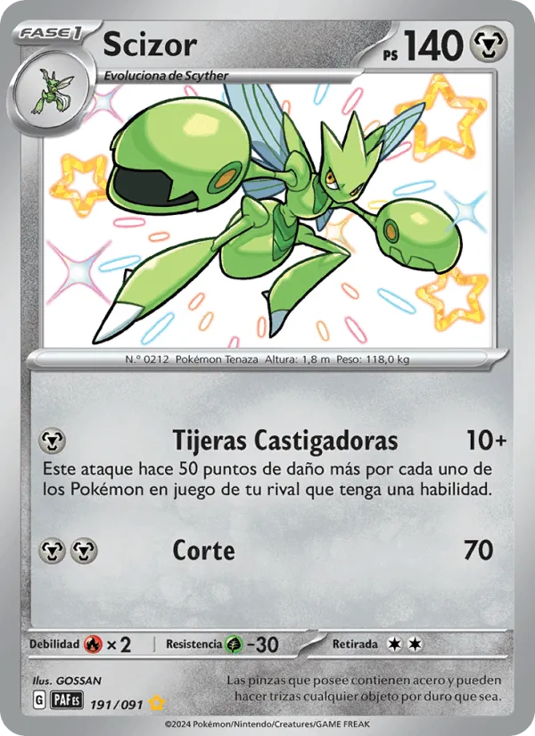 Scizor · Destinos de Paldea 191/91