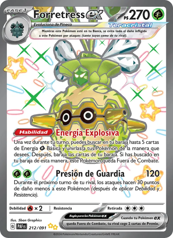 Forretress ex · Destinos de Paldea 212/91