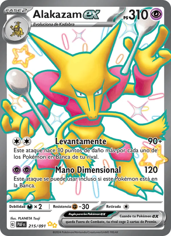 Alakazam ex · Destinos de Paldea 215/91