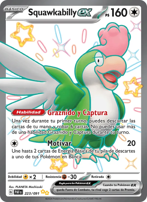 Squawkabilly ex · Destinos de Paldea 223/91