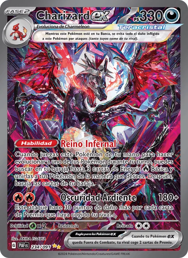 Charizard ex · Destinos de Paldea 234/91