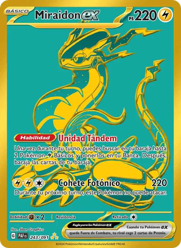 Miraidon ex · Destinos de Paldea 243/91