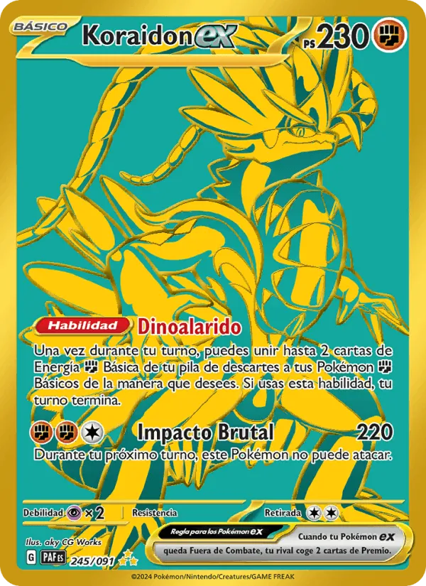 Koraidon ex · Destinos de Paldea 245/91