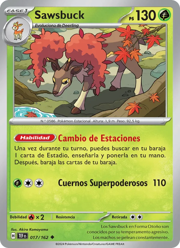 Sawsbuck · Fuerzas Temporales 017/162